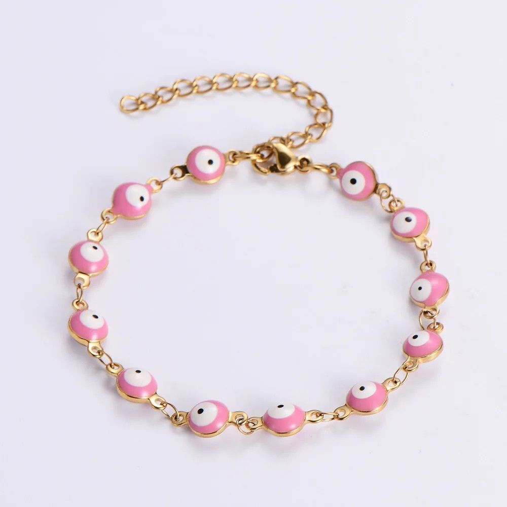 Pink Evil Eye Bracelet #2233